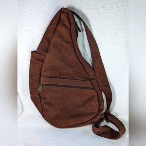 Ameribag Healthy Back Bag in brown microsuede